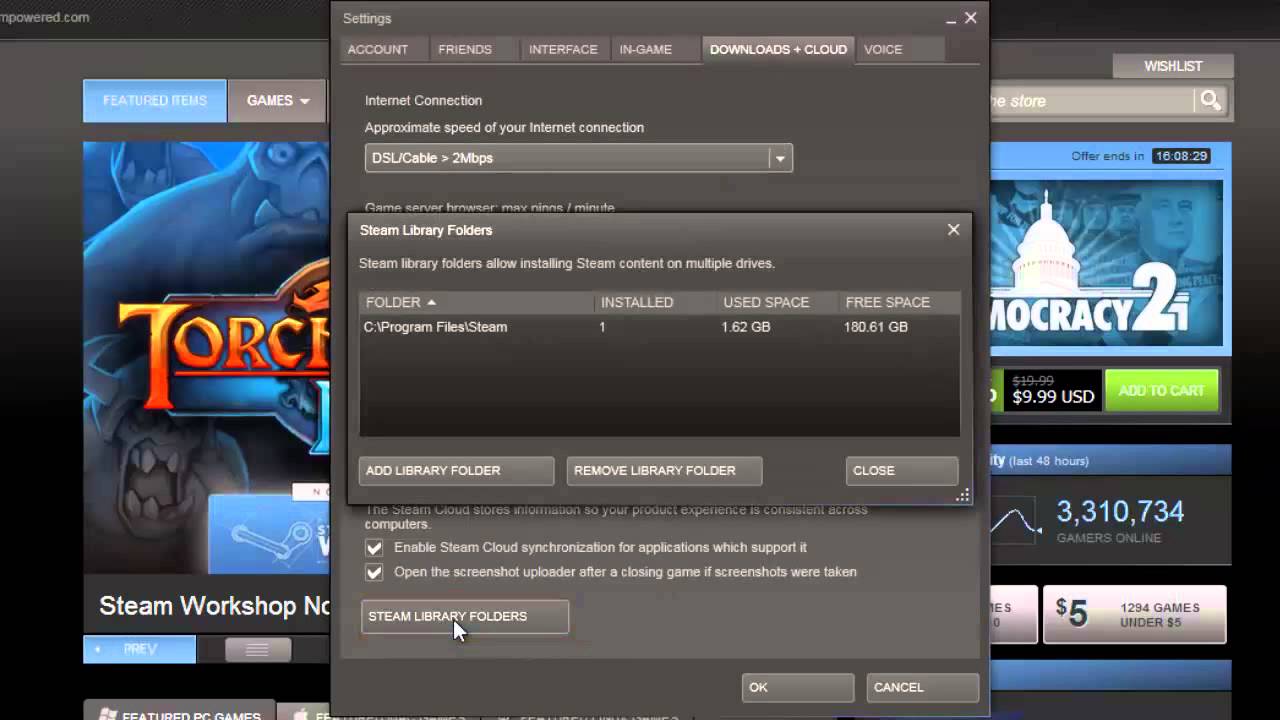 How to choose instal location for steam games on mac mac